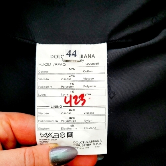 Dolce & Gabbana | Navy Pinstripe Blazer - Picture 9 of 9